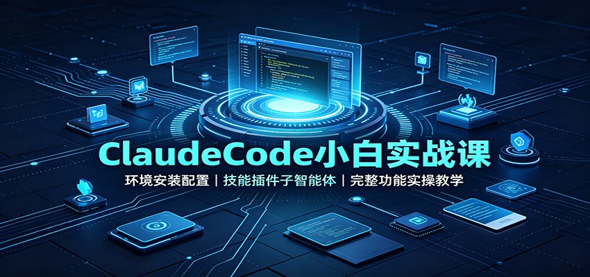 ClaudeCode小白实战课：环境安装配置，技能插件子智能体，完整功能实操教学-网创之家