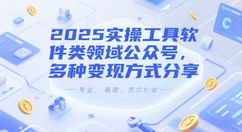 2025实操工具软件类领域公众号，多种变现方式分享-网创之家