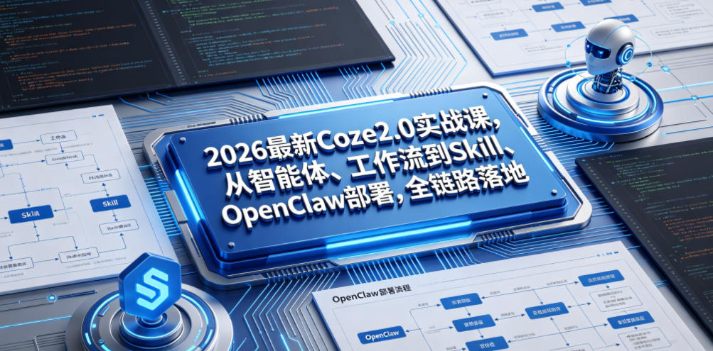 2026最新Coze2.0实战课，从智能体、工作流到Skill、OpenClaw部署，全链路落地-网创之家