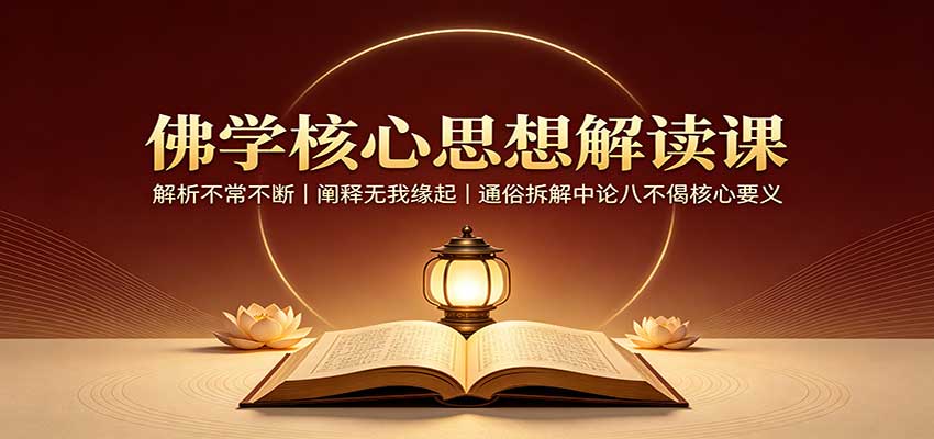 佛学核心思想解读课：解析不常不断，阐释无我缘起，通俗拆解中论八不偈核心要义-网创之家