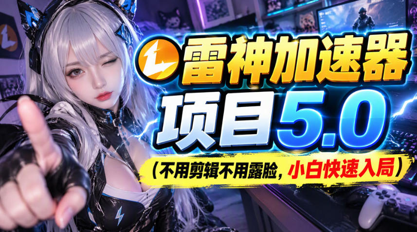 雷神加速器项目(不用剪辑不用露脸，小白快速入局)-网创之家