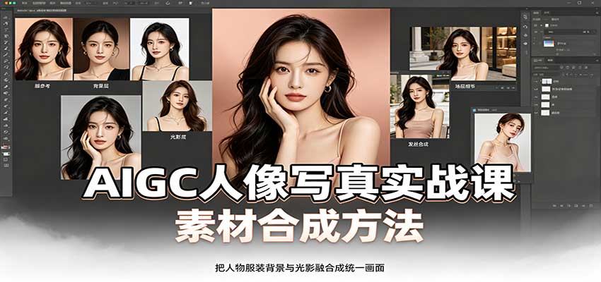 AIGC人像写真实战课：软件平台部署筹备，素材合成方法，多题材写真案例-网创之家