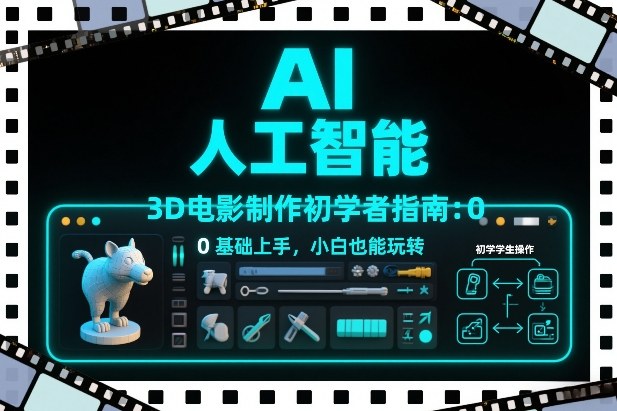 AI人工智能3D电影制作初学者指南：0基础上手，小白也能玩转-网创之家