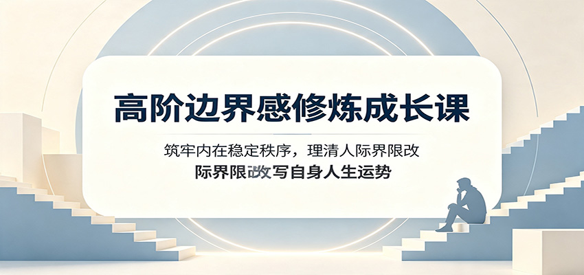 高阶边界感修炼成长课：筑牢内在稳定秩序，理清人际界限改写自身人生运势-网创之家