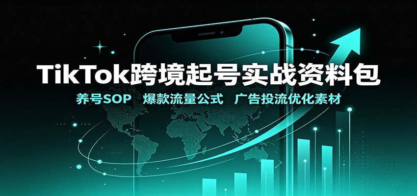 TikTok跨境起号实战资料包：养号SOP，爆款流量公式，广告投流优化素材-网创之家