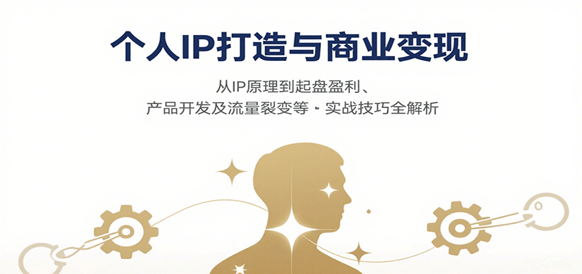 个人IP打造与商业变现,从IP原理到起盘盈利、产品开发及流量裂变等实战技巧全解析-网创之家