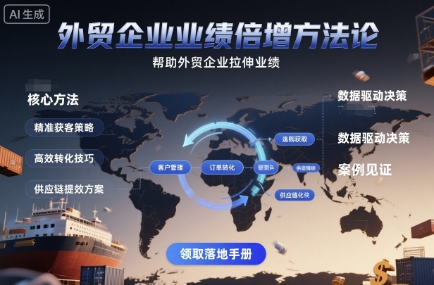 外贸企业业绩倍增方法论,帮助外贸企业拉伸业绩-网创之家