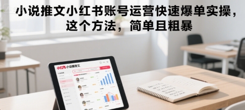 小说推文小红书账号运营快速爆单实操,这个方法,简单且粗暴-网创之家