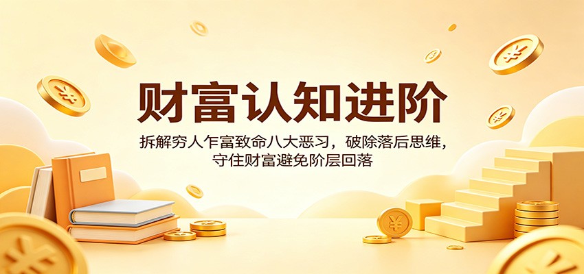财富认知进阶：拆解穷人乍富致命八大恶习，破除落后思维，守住财富避免阶层回落-网创之家
