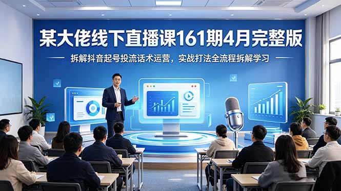 某大佬线下直播课161期4月完整版，拆解抖音起号投流话术运营，实战打法全流程拆解学习-网创之家