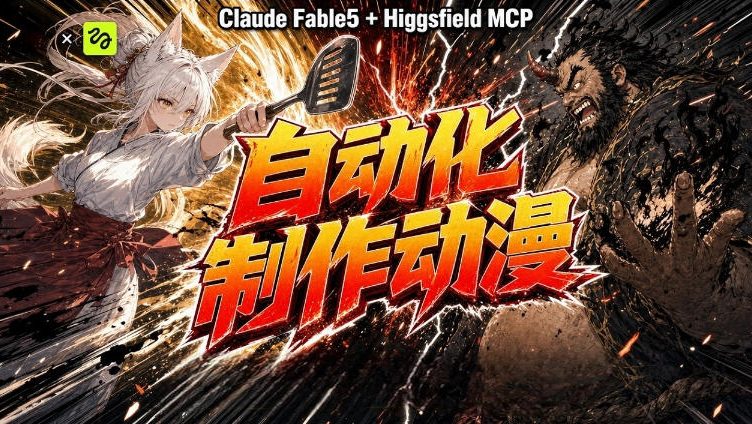 AI自动化动漫制作！Claude Fable 5接入Higgsfield MCP，直接生成完整创意内容-网创之家