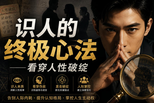 付费文章：识人的终极心法——看穿人性破绽-网创之家