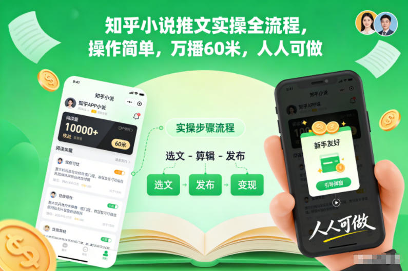 知乎小说推文实操全流程，操作简单，万播60米，人人可做-网创之家