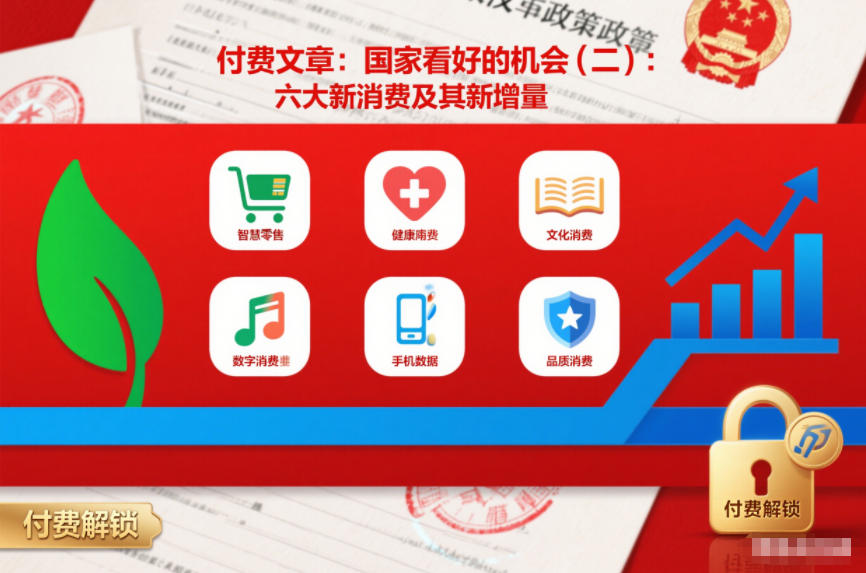 付费文章:国家看好的机会(二):六大新消费及其新增量-网创之家