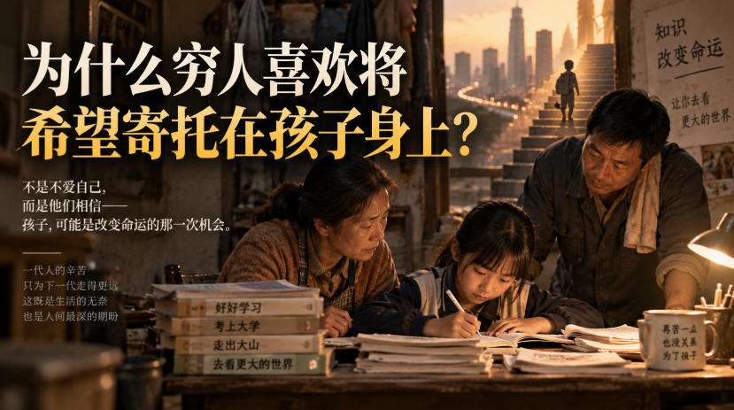 某社群精品文章：为什么穷人喜欢将希望寄托在孩子身上？-网创之家