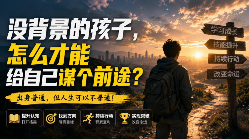 付费文章：没背景的孩子，怎么才能给自己谋个前途？-网创之家