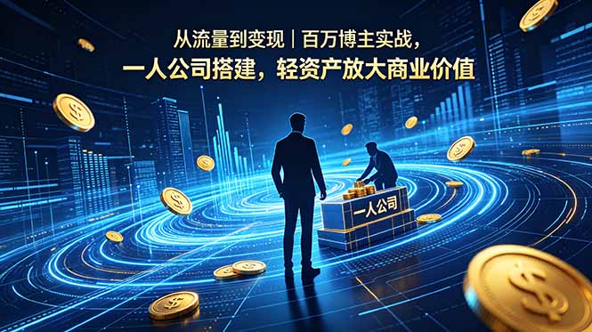 从流量到变现｜百万博主实战，一人公司搭建，轻资产放大商业价值-网创之家