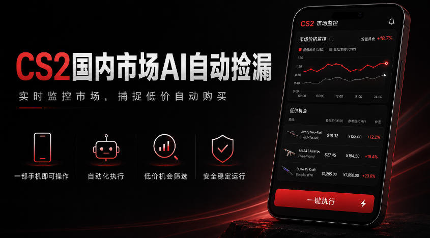 游戏市场AI自动监控，实时检测差价捡漏，简单轻松，日入300+【揭秘】-网创之家
