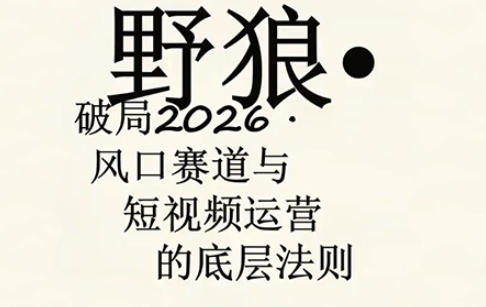 野狼团队·多平台实操运营课，覆盖AI口播、服装、好物、漫剪等热门玩法(更新4月29日)-网创之家