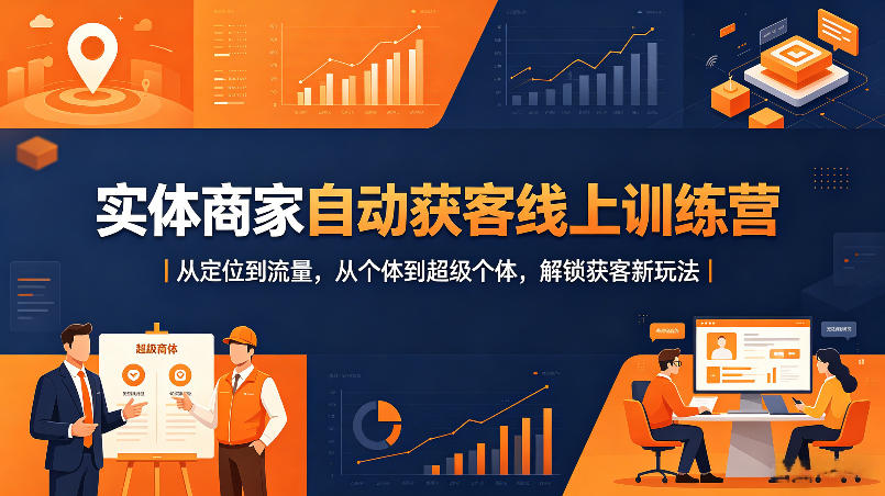 实体商家自动获客线上训练营｜从定位到流量，从个体到超级个体，解锁获客新玩法-网创之家