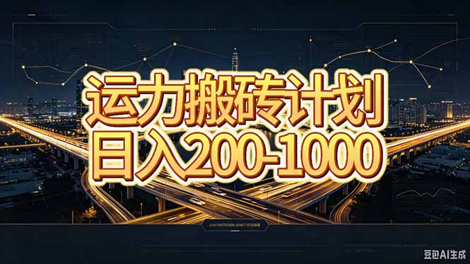 运力搬砖，风口项目。当日收益稳定200-1000。 每天仅需一小时，新人轻松上手。-网创之家