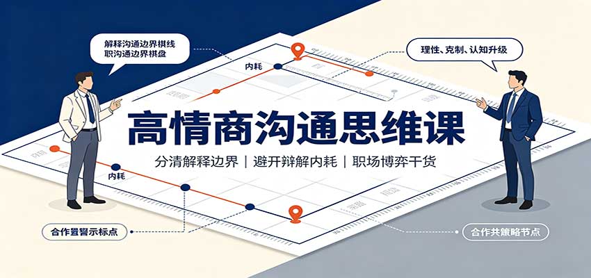 高情商沟通思维课：分清解释边界，避开辩解内耗，职场博弈干货-网创之家