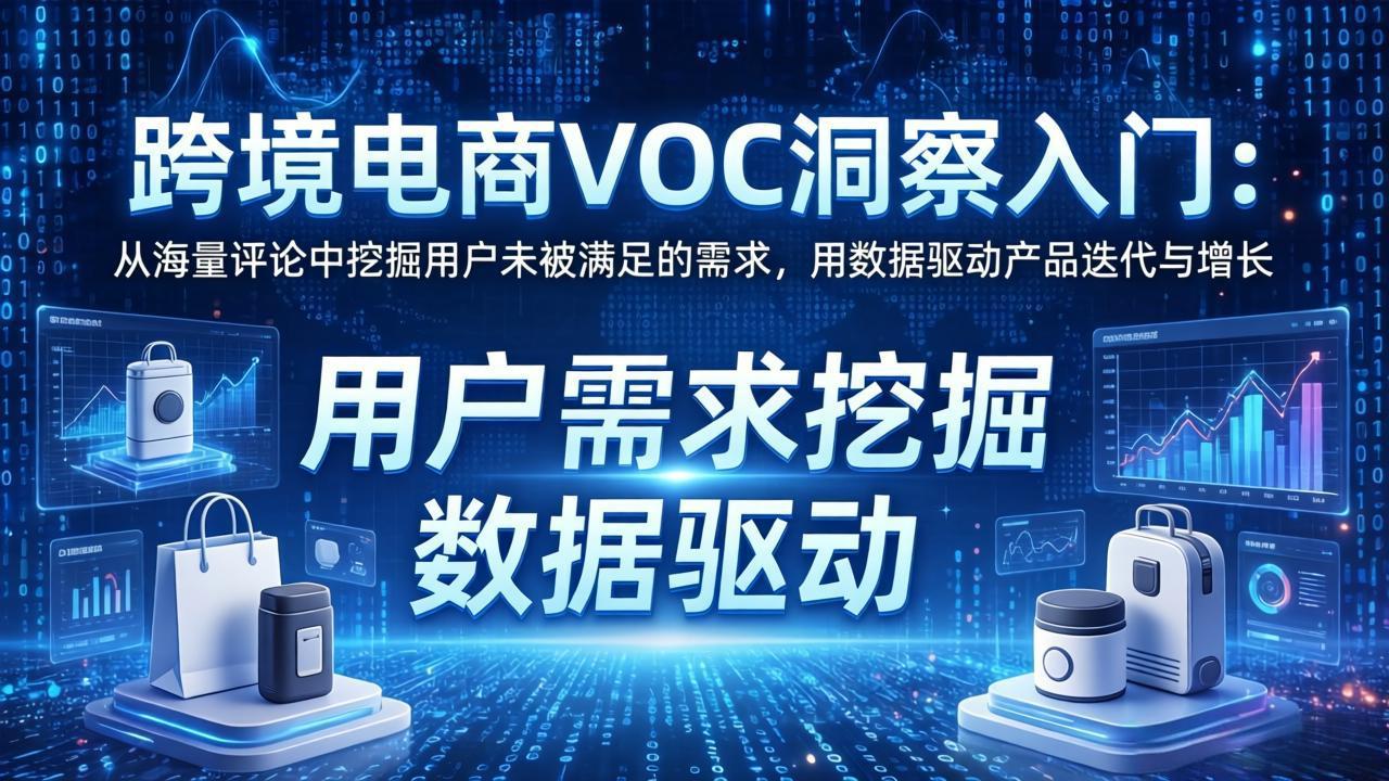 跨境电商VOC洞察入门：从海量评论中挖掘用户未被满足的需求，用数据驱动产品迭代与增长-网创之家