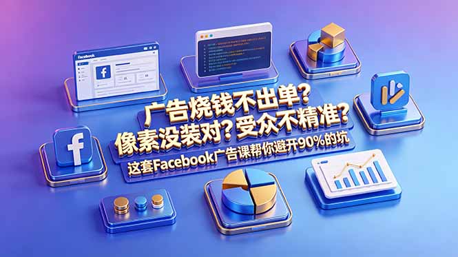 广告烧钱不出单？像素没装对？受众不精准？这套Facebook广告课帮你避开90%的坑-原创双语字幕-网创之家