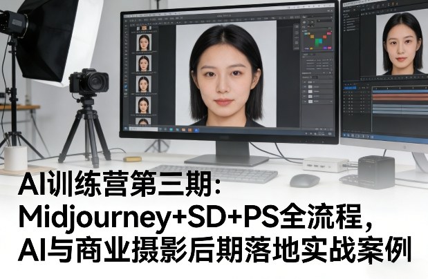 AI训练营第三期：Midjourney+SD+PS全流程，AI与商业摄影后期落地实战案例-网创之家