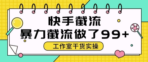 快手暴力截流玩法，全自动无需人工，每日单号50+精准客资【揭秘】-网创之家