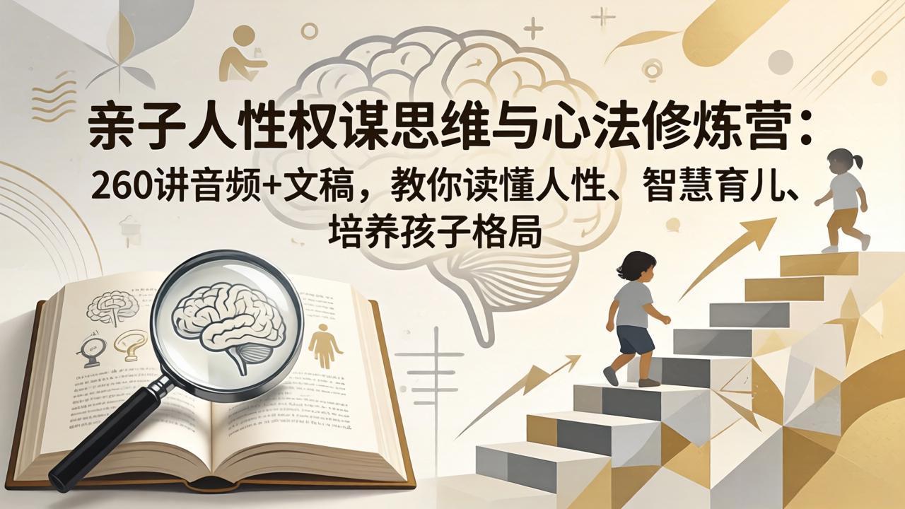 亲子人性权谋思维与心法修炼营：260讲音频+文稿，教你读懂人性、智慧育儿、培养孩子格局-网创之家
