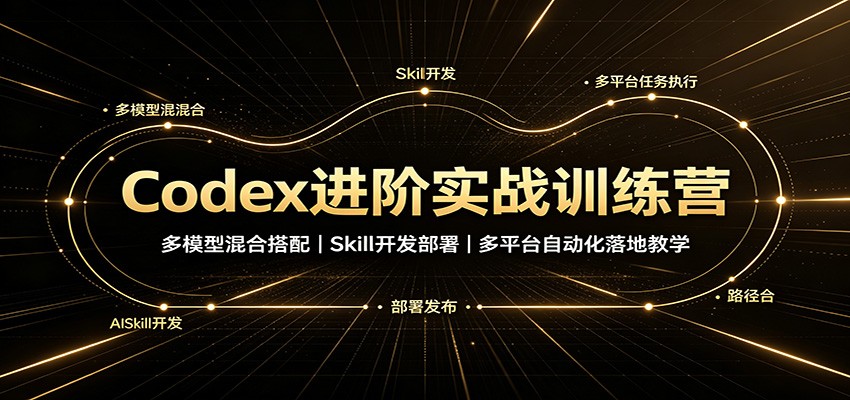 Codex进阶实战训练营：多模型混合搭配，Skill开发部署，多平台自动化落地教学-网创之家