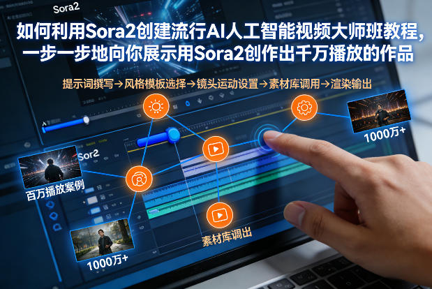 如何利用Sora2创建流行AI人工智能视频大师班，一步一步地向你展示用Sora2创作出千万播放的作品-网创之家