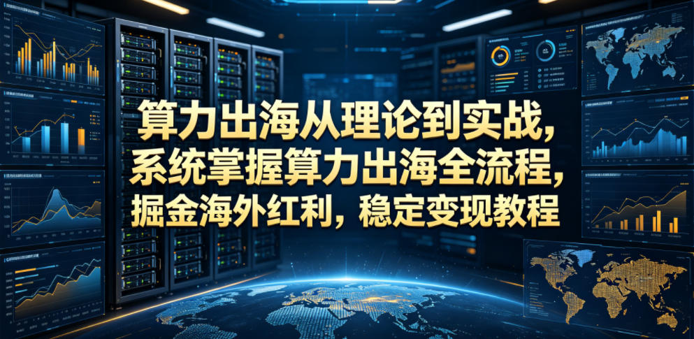 算力出海从理论到实战，系统掌握算力出海全流程，掘金海外红利，稳定变现教程-网创之家