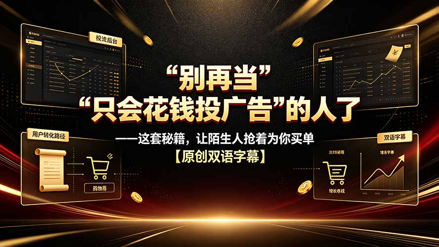 别再当“只会花钱投广告”的人了——这套秘籍，让陌生人抢着为你买单【原创双语字幕】-网创之家