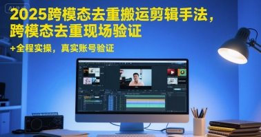 2025跨模态去重搬运剪辑手法，跨模态去重现场验证 +全程实操，真实账号验证-网创之家