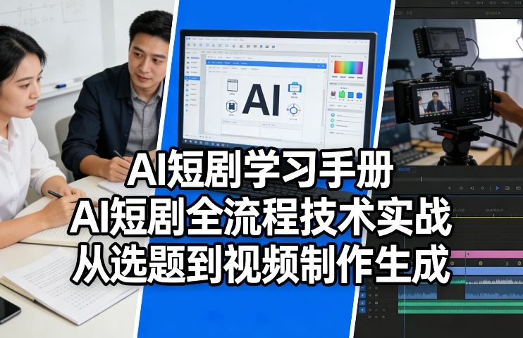 AI短剧学习手册，AI短剧全流程技术实战，从选题到视频制作生成-网创之家