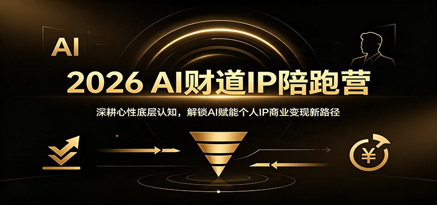 2026 AI财道IP陪跑营：深耕心性底层认知，解锁AI赋能个人IP商业变现新路径-网创之家