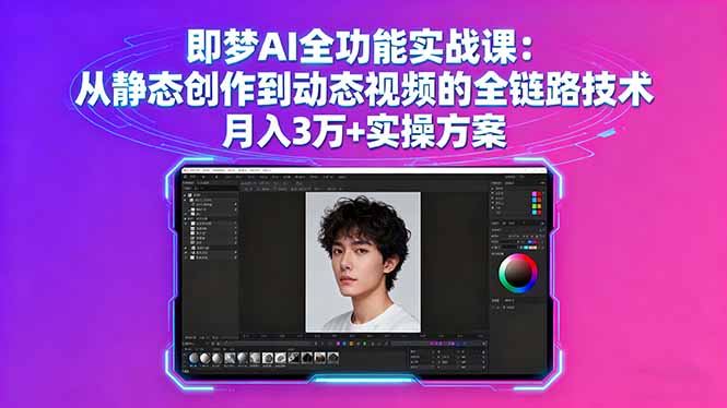 即梦AI全功能实战课：从静态创作到动态视频的全链路技术 月入3万+实操方案-网创之家