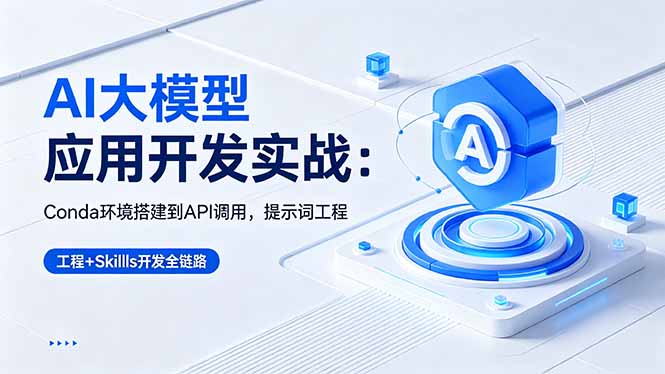 AI 大模型应用开发实战：Conda环境搭建到API调用，提示词工程+Skills开发全链路-网创之家