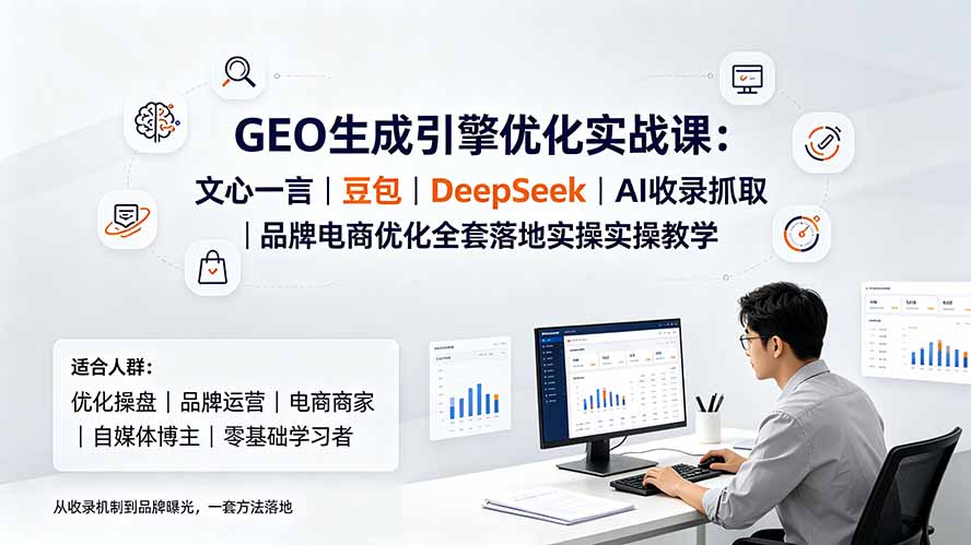 GEO生成引擎优化实战课：文心一言｜豆包｜DeepSeek｜AI收录抓取｜品牌电商优化全套落地实操教学-网创之家