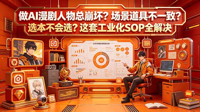 做AI漫剧人物总崩坏？场景道具不一致？选本不会选？这套工业化SOP全解决 (更新-网创之家