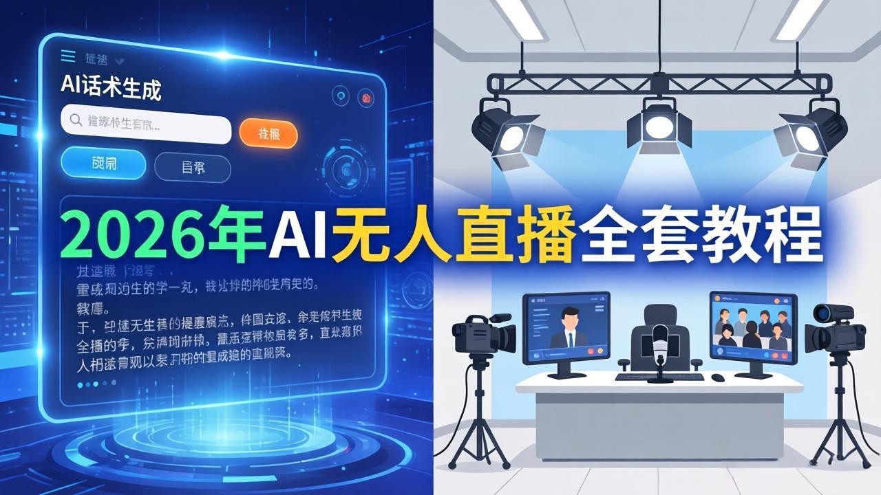 2026年AI无人直播全套教程：OBS安装+软件配置+直播间搭建+话术生成+一键开播实操-网创之家