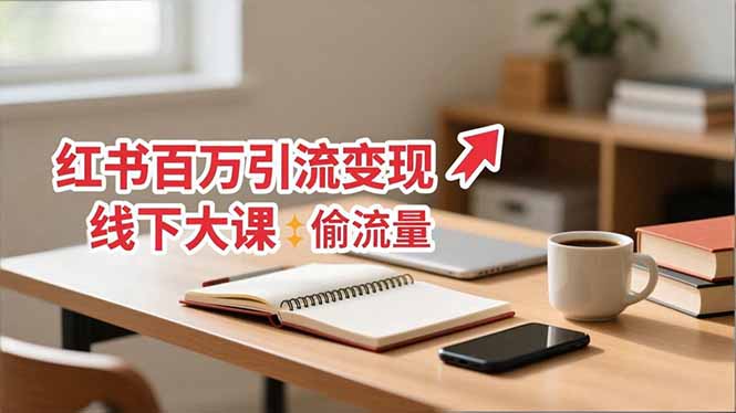 小红书百万引流变现-11月线下大课：分享从0到百万引流路径，手把手教偷流量、拿结果-网创之家