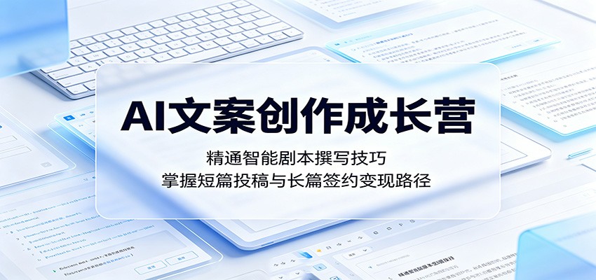 AI文案创作成长营：精通智能剧本撰写技巧，掌握短篇投稿与长篇签约变现路径-网创之家