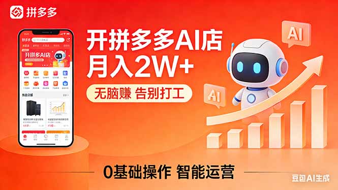 开一家拼多多AI店，月入2W+，无脑赚，告别打工，附SOP手册-网创之家