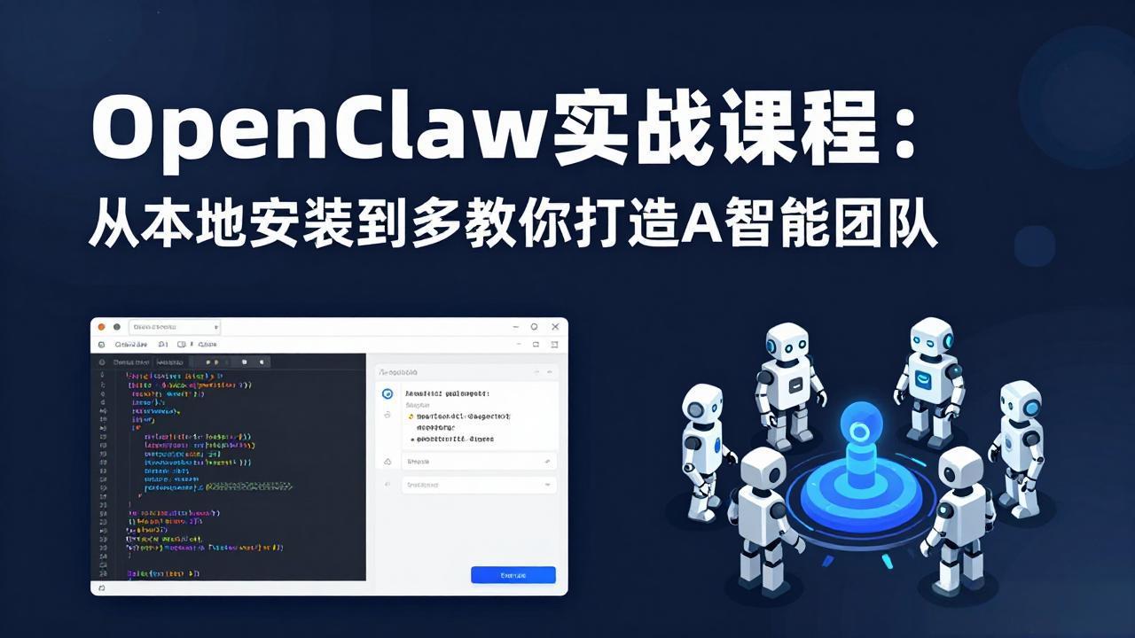 OpenClaw实战课程：从本地安装到多Agent协同，手把手教你打造AI智能团队-网创之家