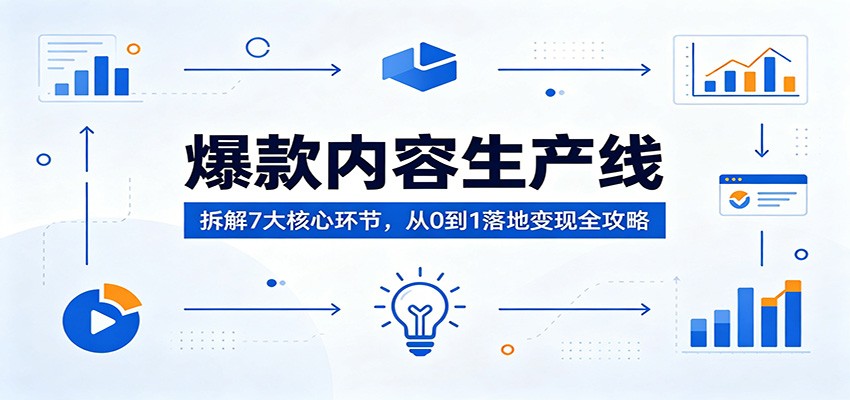 爆款内容生产线：拆解7大核心环节，从0到1落地变现全攻略-网创之家