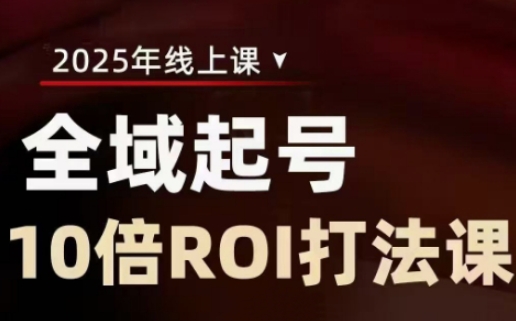 2025全域起号10倍ROI打法课，助你提升直播间的投资回报率-网创之家