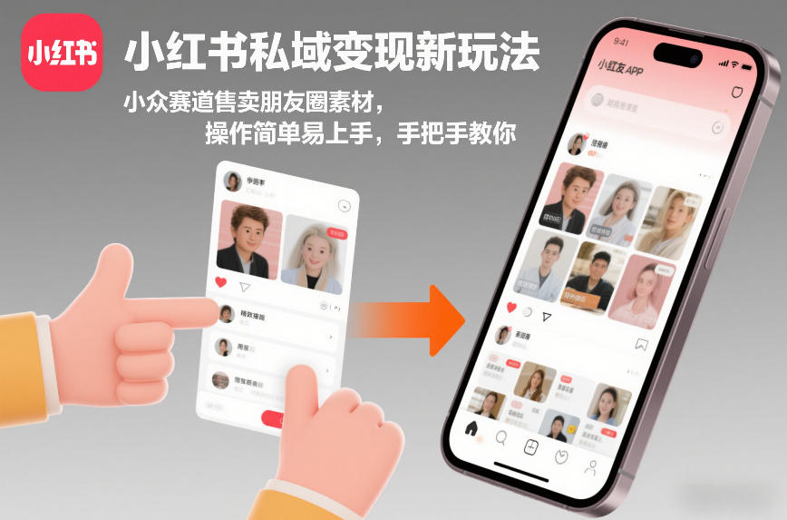 小红书私域变现新玩法，小众赛道售卖朋友圈素材，操作简单易上手，手把手教你-网创之家